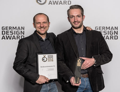 Premio al diseño alemán gold por la gama de elementos operativos pi