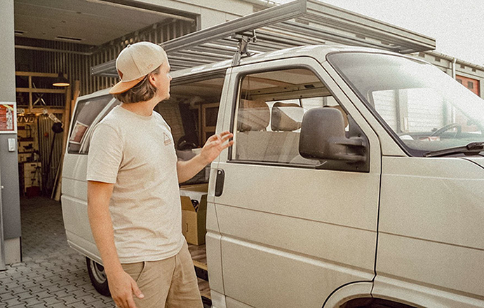 An aluminium roof rack a must have for your VW camper van item