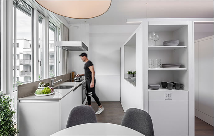 Modular room concept for flexible living