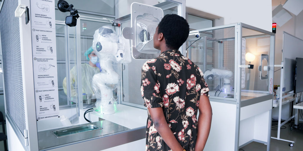 Covid testing with robotics