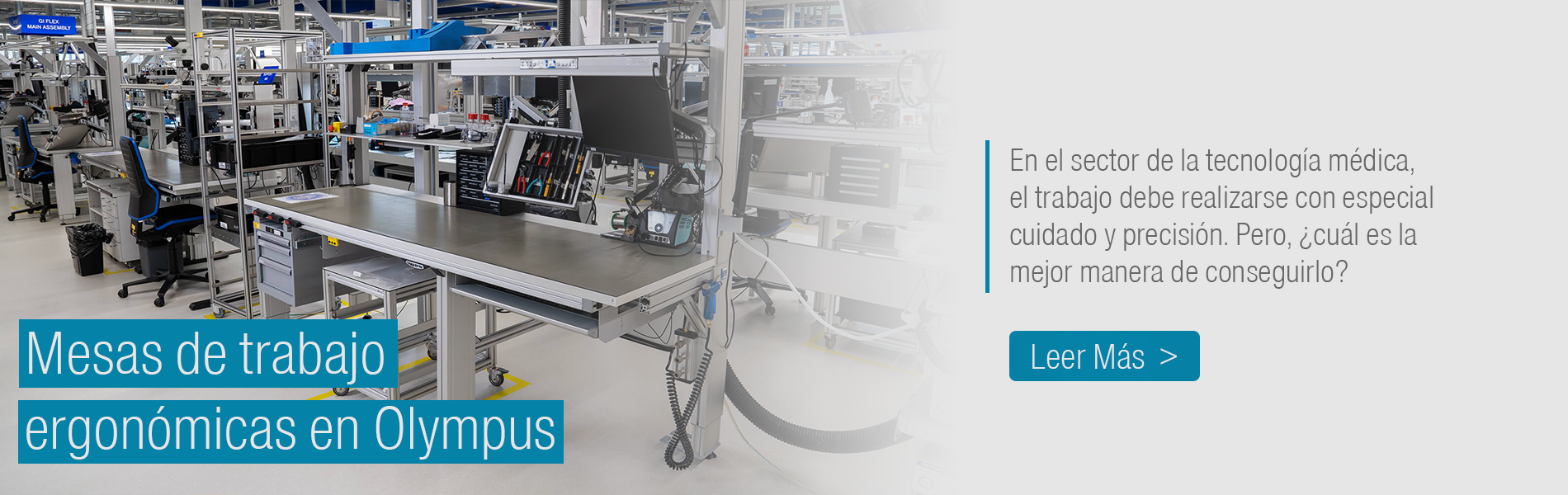 Article - ergonomic work bench at olympus es