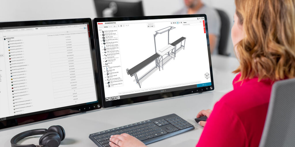 The item engineeringtool being used for conveyor belt design