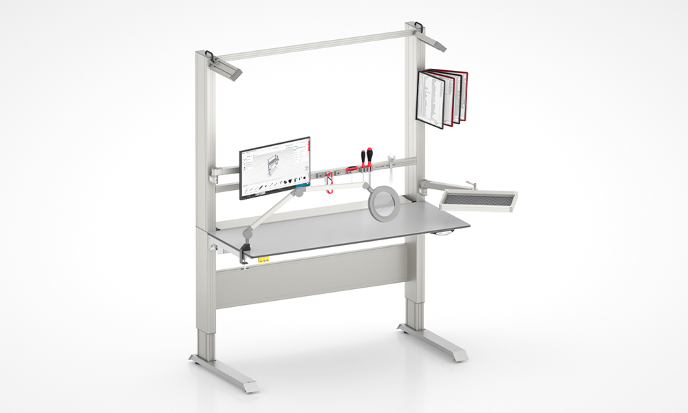 Work bench - cleanroom-compatible, esd-safe, ergonomic