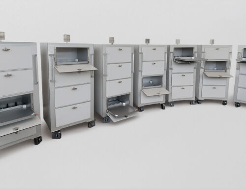 Carros de transporte aptos para salas blancas destinados a la industria óptica