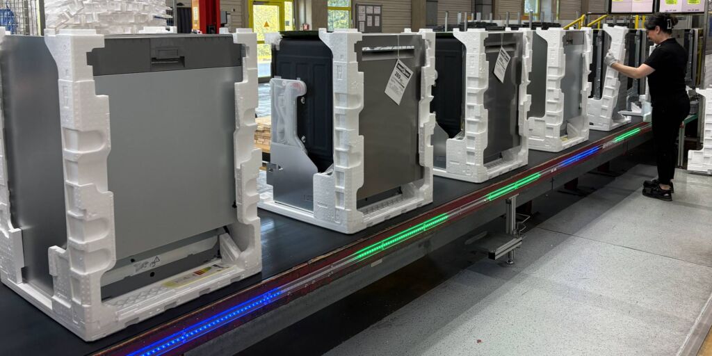Intelligent led signaling on the packaging line