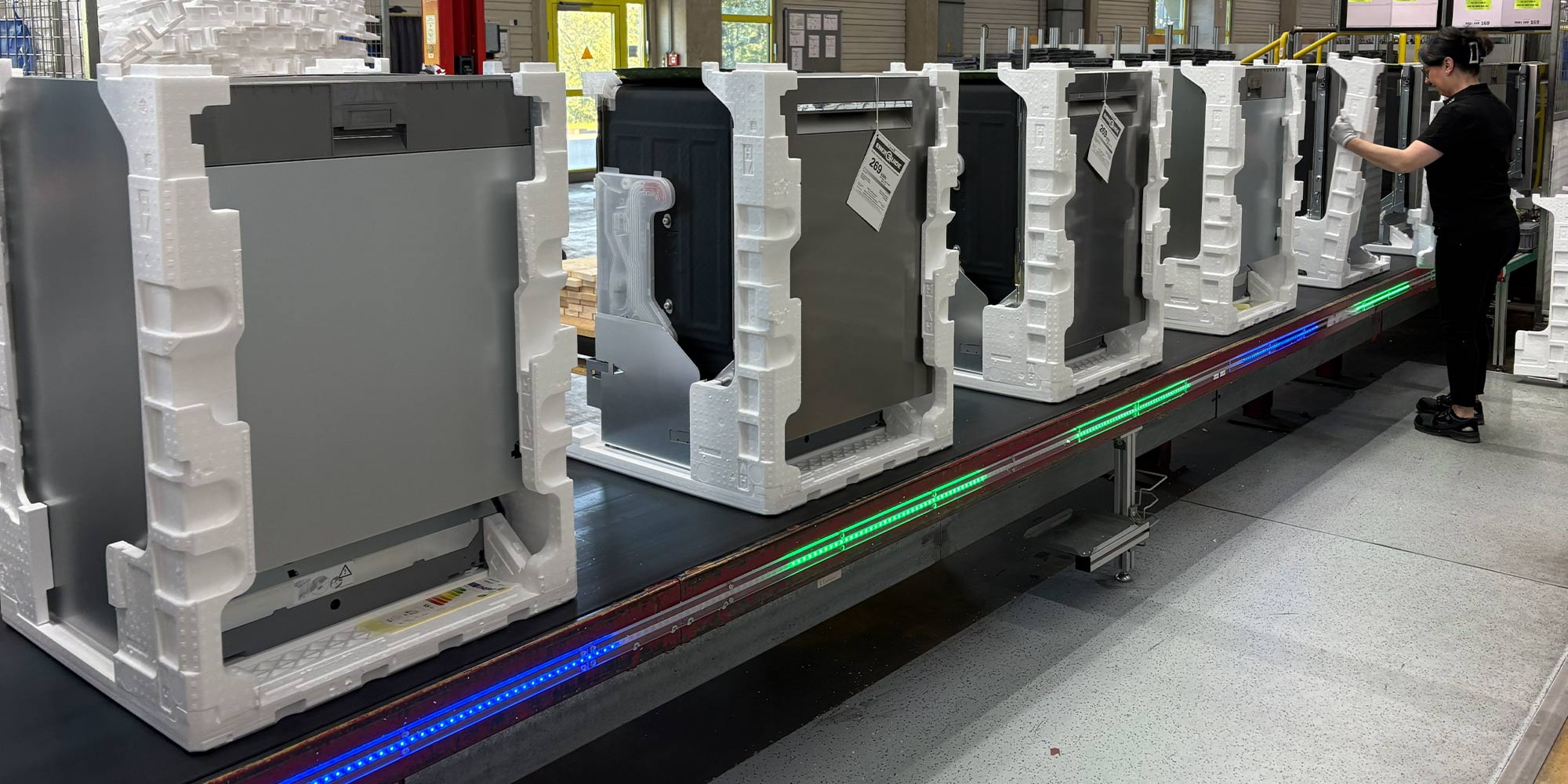 Intelligent led signaling on the packaging line